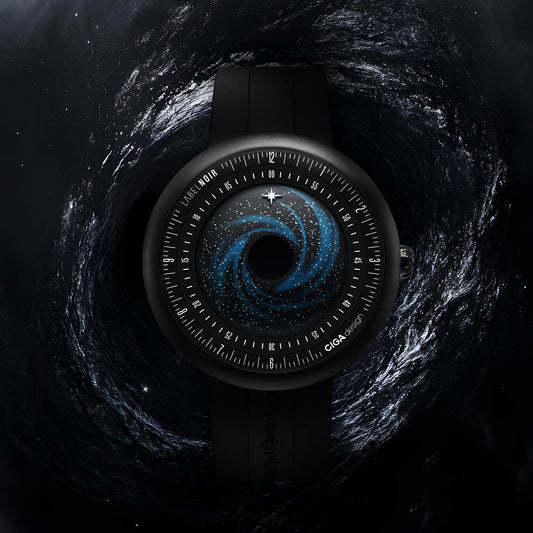 CIGA design x Label Noir Automatic Watch Blue Planet II · Black Star Edition