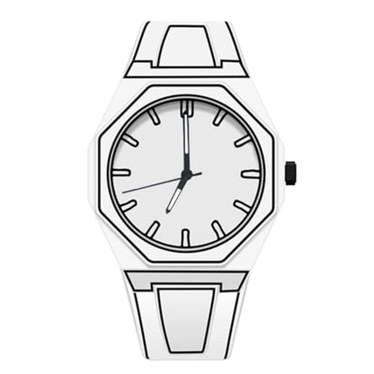 Sports Fashion Quartz Minimalist Black | White Anime Series Design