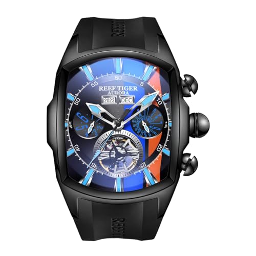 Mengxiang Luxury Watches for Men, Mechanical Watch, Black/Blue
