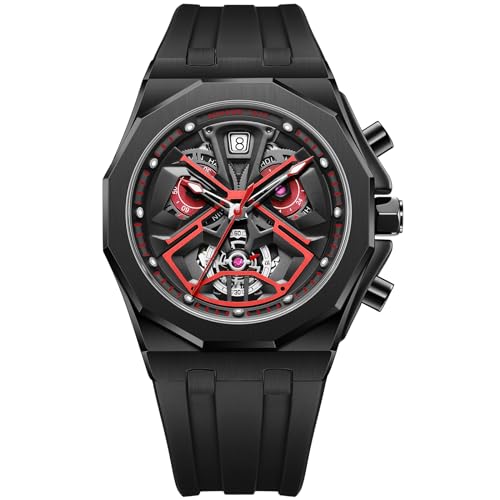 Black Earth Vader Series Digital Automatic Silicone Watch,