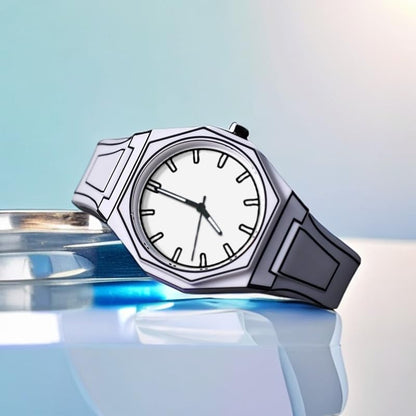 Sports Fashion Quartz Minimalist Black | White Anime Series Design