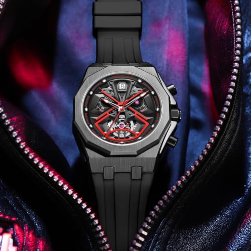 Black Earth Vader Series Digital Automatic Silicone Watch,