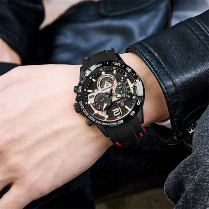 LICARR 9511 Men's Sports Watch - Quartz Movement, Chronograph, 24-Hour Display, Waterproof