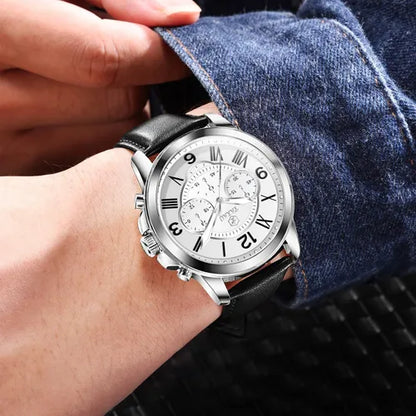 Taxau Relojes Cronógrafo Para Hombres Con Correa De Cuero