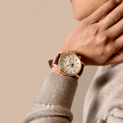Brown moonphase watch for men