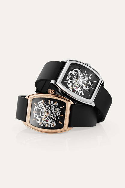 Onirique Skeleton Rose Gold Watch — Where Art Meets Time