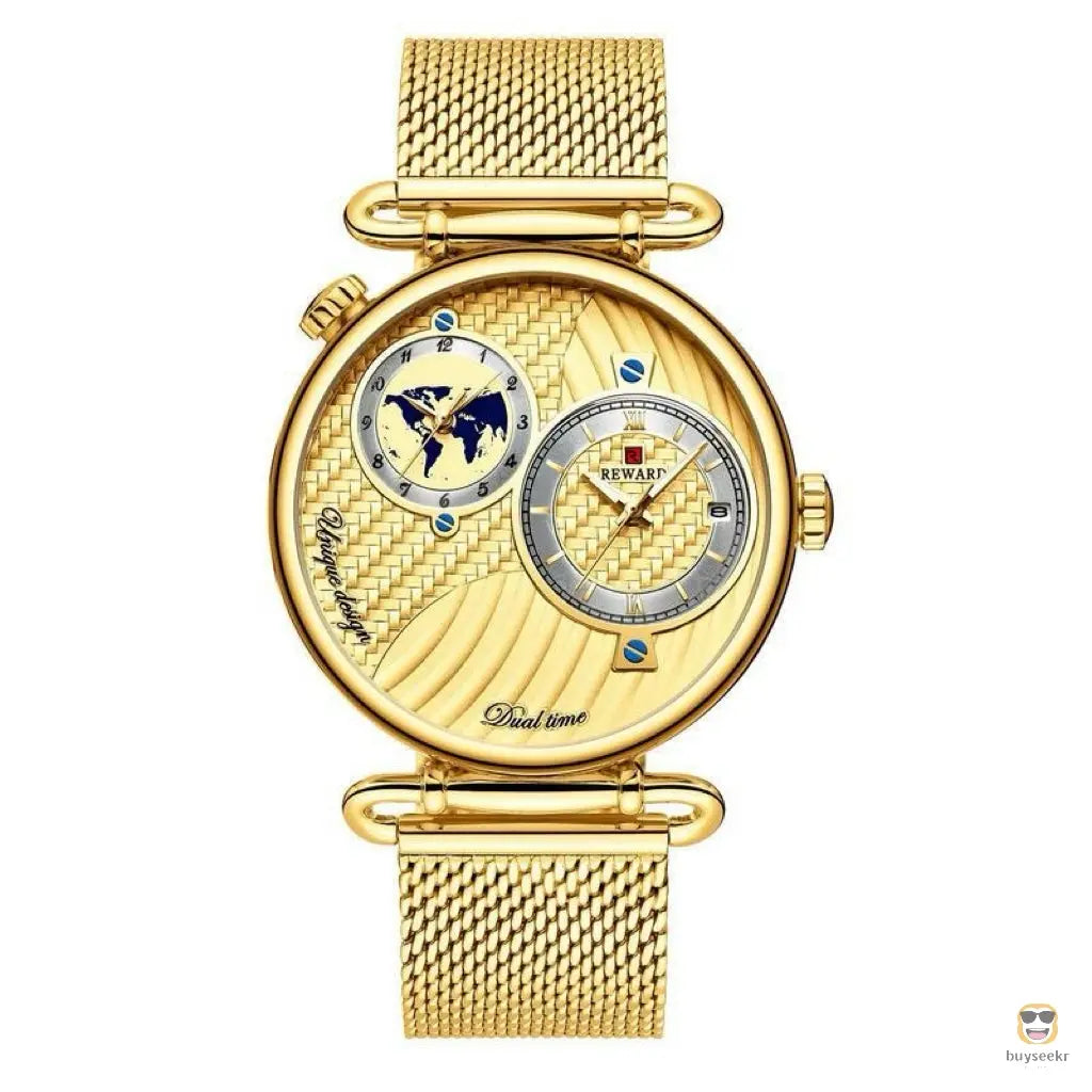 Multi-Time Zone Ultra-Thin Waterproof Men's Watch