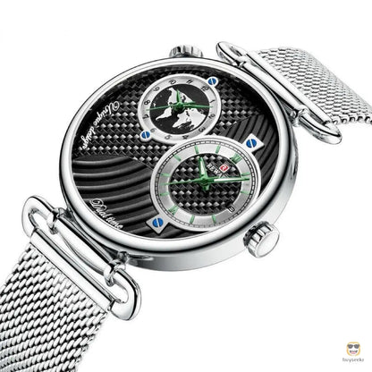 Multi-Time Zone Ultra-Thin Waterproof Men's Watch