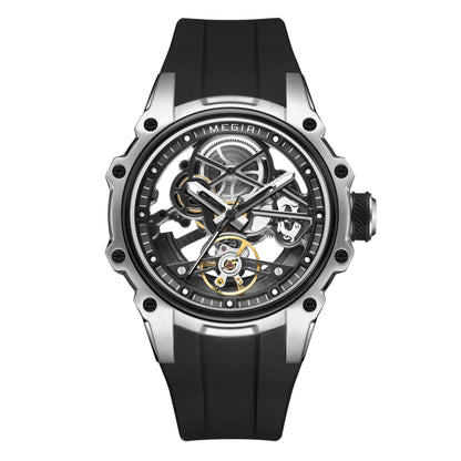 Luxury Automatic Mechanical Watch for Men Stainless Steel Case Skeleton Waterproof
