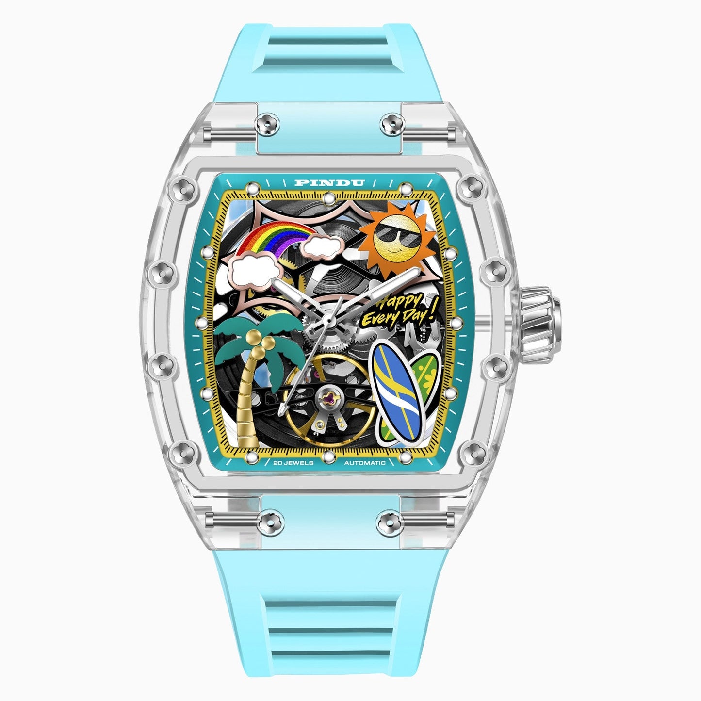 Cool Summer Sun-Kissed Transparency Watch