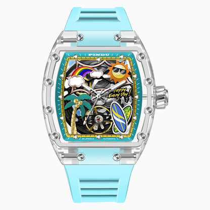 Cool Summer Sun-Kissed Transparency Watch