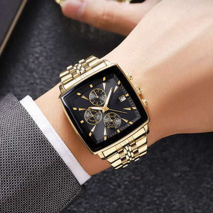 New Men's Multifunctional Waterproof Quartz Watch