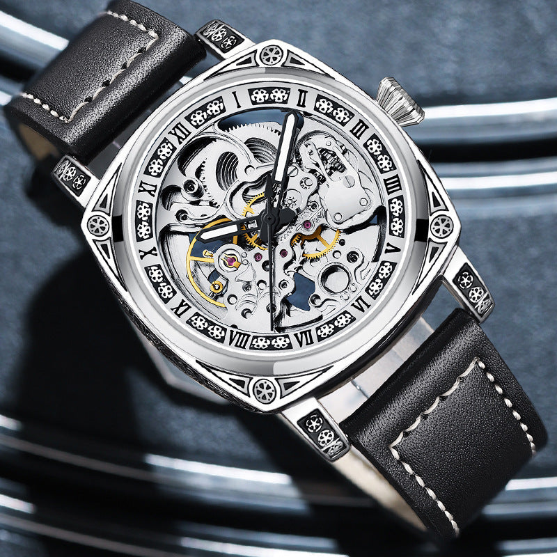 A Multifunctional Engraved Mechanical Watch