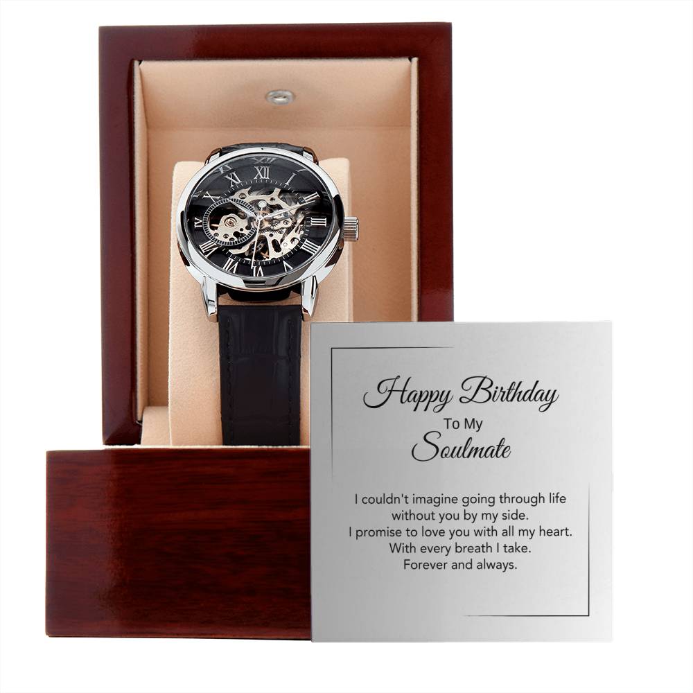 To My Soulmate Gift, Birthday Gift for Husband, Birthday Gift for Boyfriend, Watch for Men - MKTCustomDesigns