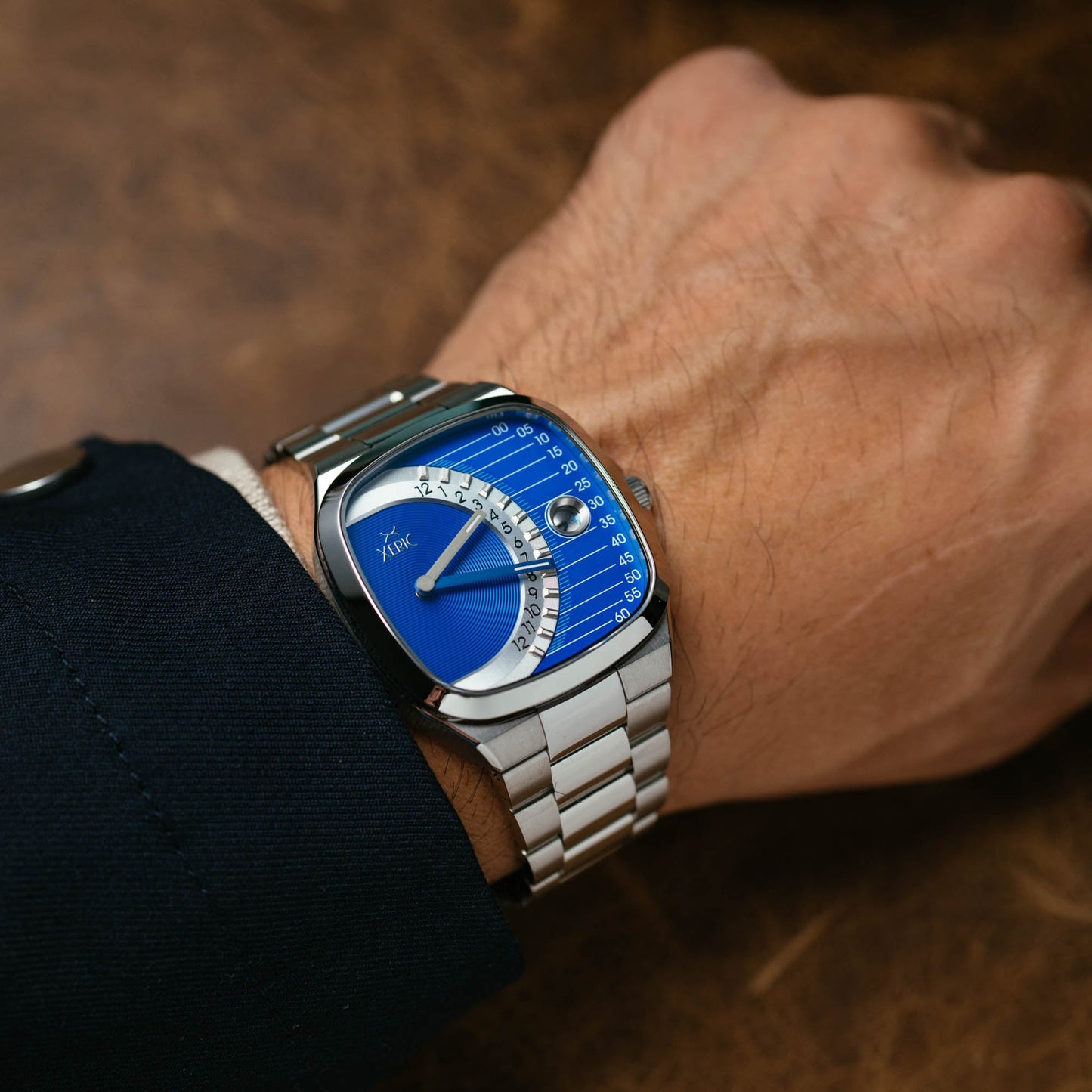 Timeline Retrograde Automatic Blue