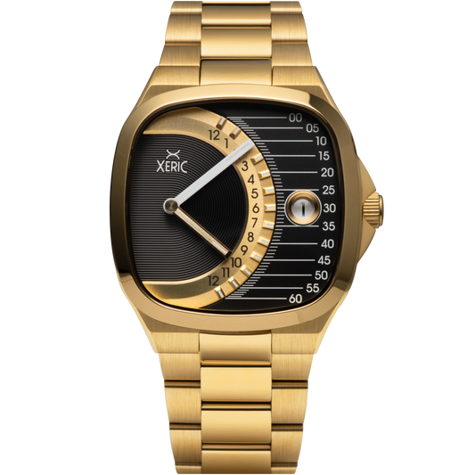 Timeline Retrograde Automatic Gold Black